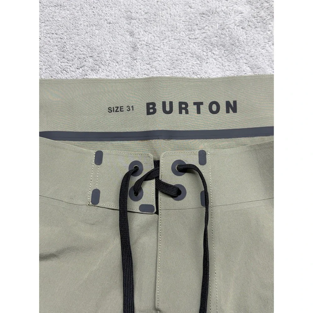Burton JL Board Short V3 Mens 31 Sage Green Colorblock Technical Swim Trunks